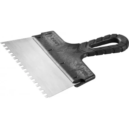 Шпатель ЗУБР &quot;СТАНДАРТ&quot; фасадный, стальное полотно, 200мм, зуб 6х6 10053-20 купить в Сургуте