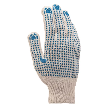 Перчатки трикотажные, с 2хПВХ точкой, 7 класс// Россия 67824 купить в Сургуте