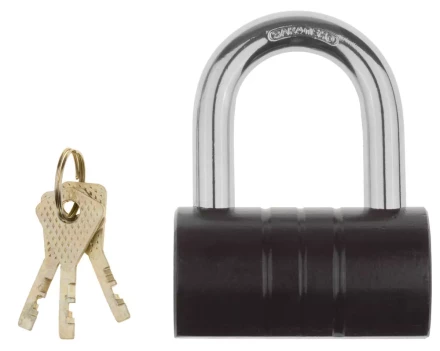 Замок ЗУБР &quot;МАСТЕР&quot; навесной, повышенной защищенности, дисковый механизм секрета, ключ 7 &quot;пинов&quot;, 82 x 46 мм 3720-21_z01 купить в Сургуте