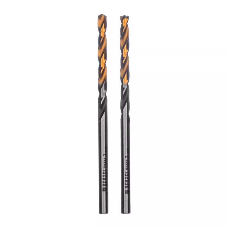 Сверло спиральное по металлу Denzel 3 x 61мм, Р6М5, Golden Tip, многогранная заточка, 2шт., 718268 купить в Сургуте