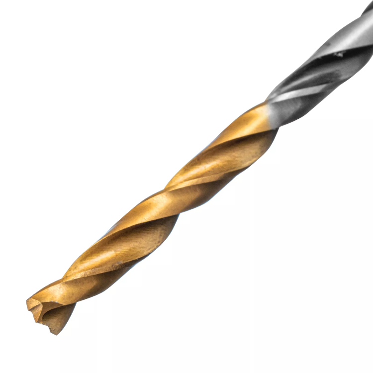Сверло спиральное по металлу Denzel 3 x 61мм, Р6М5, Golden Tip, многогранная заточка, 2шт., 718268 купить в Сургуте