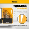 Набор сверл по металлу Denzel 723001, 1-10 мм, Р6М5-TiN, Golden Tip, 10 шт купить в Сургуте
