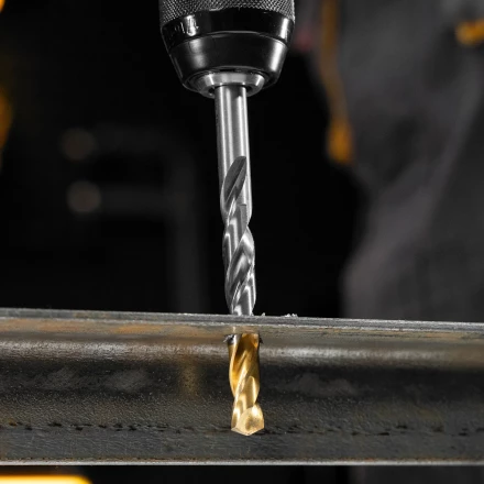 Набор сверл по металлу Denzel 723001, 1-10 мм, Р6М5-TiN, Golden Tip, 10 шт купить в Сургуте