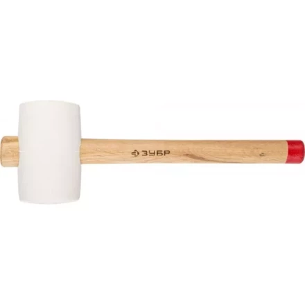 Киянка ЗУБР &quot;МАСТЕР&quot; резиновая белая, с деревянной рукояткой, 0,34кг 20511-340_z01 купить в Сургуте