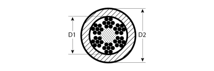 Тросы стальные DIN 3055 в оплетке серия ПРОФЕССИОНАЛ купить в Сургуте