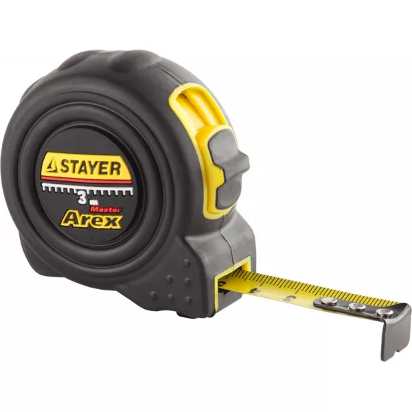 Рулетка STAYER "PROFI" "AREX", двухкомпонентный противоударный корпус, упрочненное полотно, 3м/16мм 3410-03_z01 купить в Сургуте