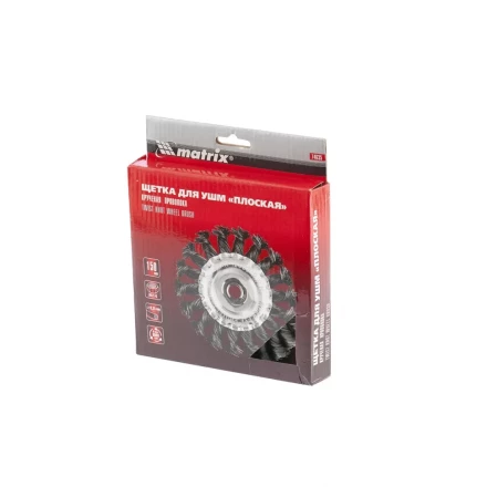 Щетка для УШМ 150 мм М14 плоская крученая проволока 0,8 мм MTX 74645 купить в Сургуте
