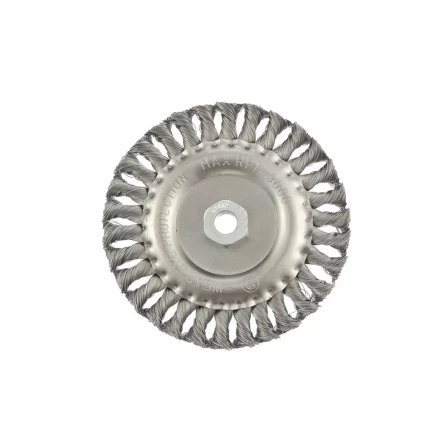 Щетка для УШМ 150 мм М14 плоская крученая проволока 0,8 мм MTX 74645 купить в Сургуте