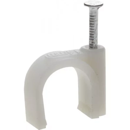 ЗУБР &quot;МАСТЕР&quot;. Скоба-держатель для круглого кабеля, с оцинкованным гвоздем, 14 мм, 30 шт 45111-14 купить в Сургуте