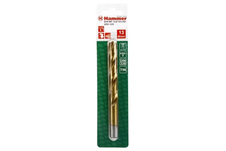 Сверло по металлу HAMMER Ф13х151мм (DR MT 13,0мм*151/101мм) купить в Сургуте