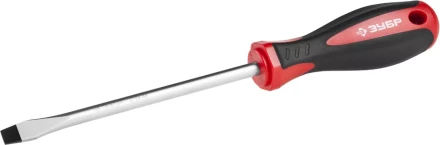 Отвертка ЗУБР &quot;МАСТЕР&quot;, Cr-v, эргономичная двухкомпонентная рукоятка, SL8,0x150мм 25061-8.0-150_z03 купить в Сургуте