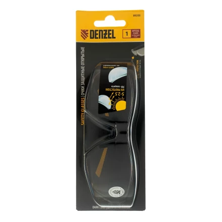 Очки защитные открытые Denzel 89200, поликарбонатные, дымчатая линза купить в Сургуте