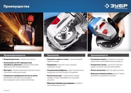 Машина углошлифовальная УШМ-П125-1000 серия ПРОФЕССИОНАЛ купить в Сургуте