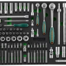 Набор головок торцевых 1/4" 3/8" 1/2"DR 81предмет вставок бит-40предметов EVAложемент Jonnesway S04H45121SV 49275 купить в Сургуте