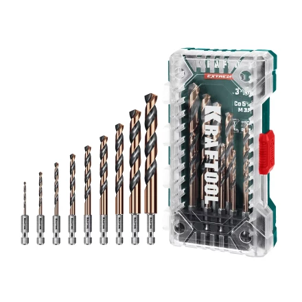 Набор сверл по металлу, хвостовик НЕХ-1/4, сталь М35-Со5% 29652-H10 купить в Сургуте