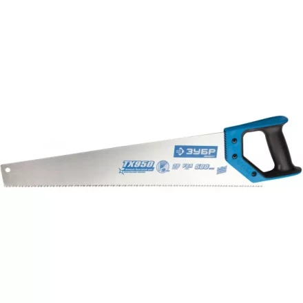 Ножовка по дереву (пила) ЗУБР ЛЕВША-9 500 мм, 9 TPI, мелкий 3D зуб, точный рез вдоль и поперек волокон всех видов материалов. 2K рукоятка 15233-50 купить в Сургуте