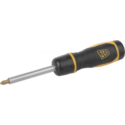 Набор JCB: Отвертка реверсивная, с битами из хромомолибденовой стали, 7 предм.: SL 5, 6мм; PH№ 1, 2; PZ№ 1, 2 JSD025 купить в Сургуте