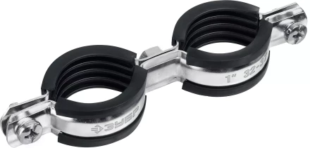 ЗУБР 1, цинк, 8 шт, двойной трубный хомут (37890-32-37) купить в Сургуте