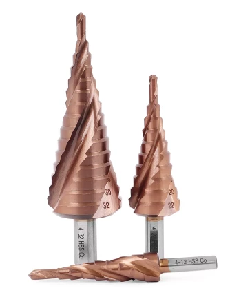 Ступенчатое сверло MESSER HSS CO 4-12х9 с кобальтовым покрытием и тремя спиральными канавками. купить в Сургуте