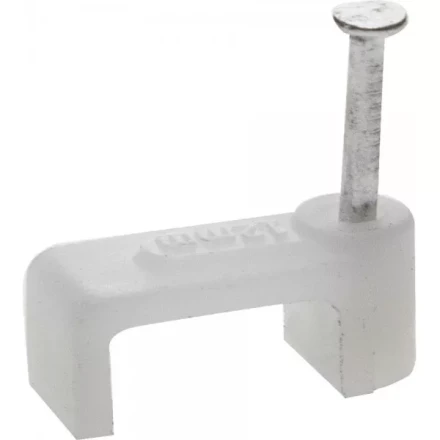 ЗУБР &quot;МАСТЕР&quot;. Скоба-держатель для плоского кабеля, с оцинкованным гвоздем, 10 мм, 40 шт 45112-10 купить в Сургуте