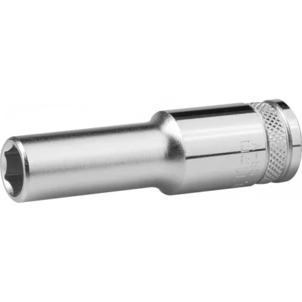 Торцовая головка KRAFTOOL &quot;INDUSTRIE QUALITAT&quot;, удлиненная, Cr-V, FLANK, хромосатинированная, 1/2&quot;, 10 мм 27807-10_z01 купить в Сургуте