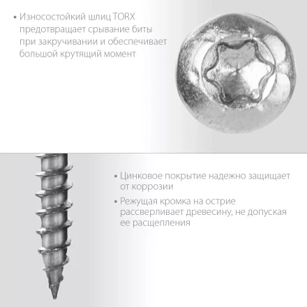 ЗУБР СПК, 40 х 5 мм, TX20, цинк, 200 шт, саморез для перфорированного крепежа, Профессионал (30061-50-40) купить в Сургуте