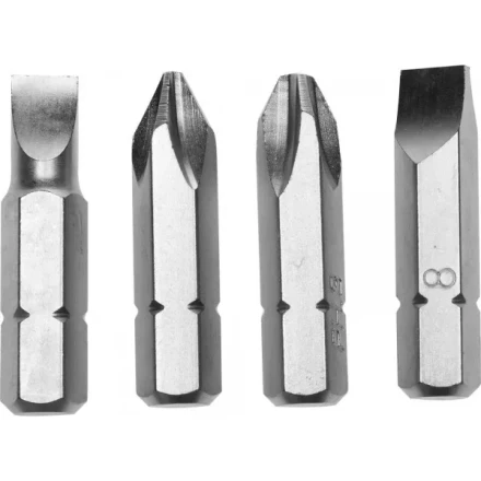 Набор STAYER "PROFI" Биты для ударно-поворотной отвертки, Cr-V, 38мм, 4 предмета 25667-S4 купить в Сургуте