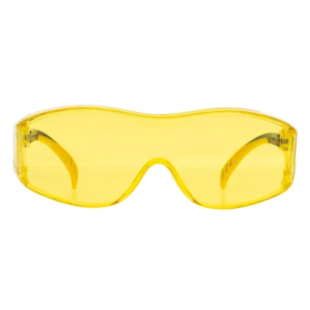 Очки защитные открытые Denzel 89202, поликарбонатные, увеличенная желтая линза, регулируемые дужки купить в Сургуте