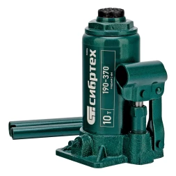 Домкрат гидравлический бутылочный Сибртех 50806, 10 т, 190-370 мм