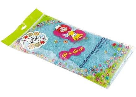 Салфетка из микрофибры универсальная увеличенного размера синяя полоска 500х600 мм Elfe 92319 купить в Сургуте