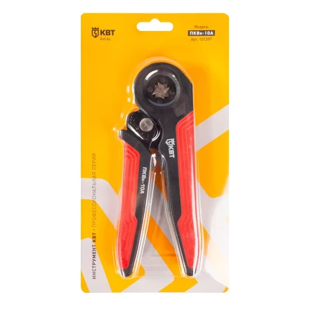 Пресс-клещи КВТ ПКВк-10А для опрессовки втулочных наконечников до 10 мм (101397) купить в Сургуте