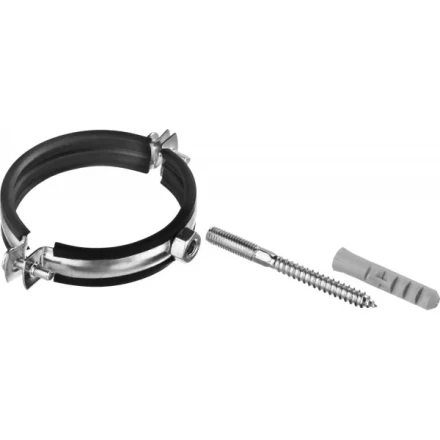 ЗУБР &quot;МАСТЕР&quot;. Хомут трубный с гайкой, оцинкованный, в комплекте с сантехнической шпилькой и дюбелем, 3&quot;, 1шт 37866-87-92 купить в Сургуте