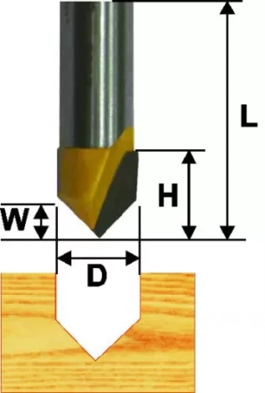 Фреза пазовая галтельная ф254 мм V-обр 90° хвостовик 12 мм 9305 купить в Сургуте