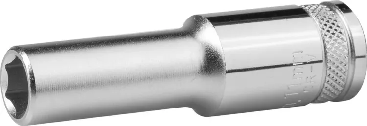 Торцовая головка KRAFTOOL "INDUSTRIE QUALITAT", удлиненная, Cr-V, FLANK, хромосатинированная, 1/2", 11 мм 27807-11_z01 купить в Сургуте