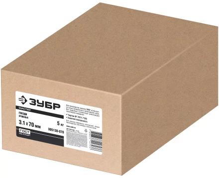 ЗУБР 70 x 3.1 мм, 5 кг, ершеные гвозди (305130-070) купить в Сургуте