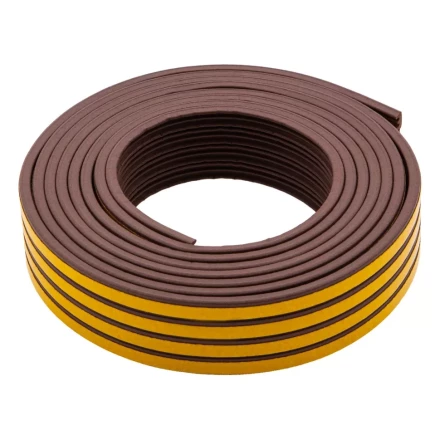 Уплотнитель резиновый, 12 м, профиль &quot;E&quot;, коричневый Сибртех 88912 купить в Сургуте