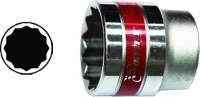 Головка торцевая 27 мм 12-гранная CrV под квадрат 1/2" хромированная  MATRIX MASTER 13695