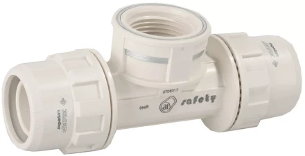 Тройник ЗУБР &quot;ШиреФит&quot; переходной &quot;штуцер с гайкой - внутренняя резьба - штуцер с гайкой&quot;, 32мм-1&quot;-32мм 51502-32-1-32 купить в Сургуте