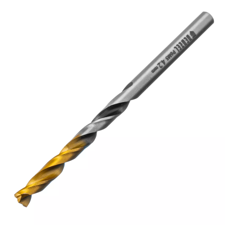 Сверло спиральное по металлу Denzel 4,2 x 75мм, Р6М5, Golden Tip, многогранная заточка, 718273 купить в Сургуте