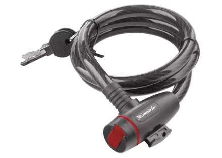 Замок тросовый универсальный с держателем 12х1200 мм MATRIX 91817 купить в Сургуте