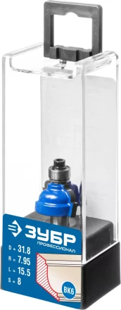 ЗУБР 31.8 x 17 мм, радиус 8 мм, фреза кромочная калевочная №7, Профессионал (28709-31.8) купить в Сургуте