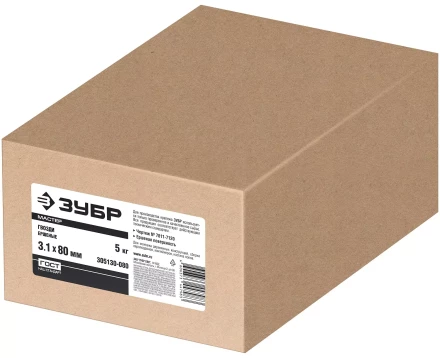 ЗУБР 80 x 3.1 мм, 5 кг, ершеные гвозди (305130-080) купить в Сургуте