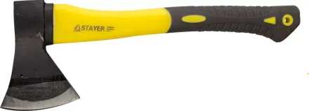 Топор STAYER кованый с двухкомпонентной стеклопластиковой рукояткой, 0,6кг 2062-06 купить в Сургуте