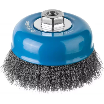 ЗУБР &quot;ПРОФЕССИОНАЛ&quot;. Щетка чашечная для УШМ, витая стальная проволока 0,3мм, 125ммхМ14 35261-125_z02 купить в Сургуте