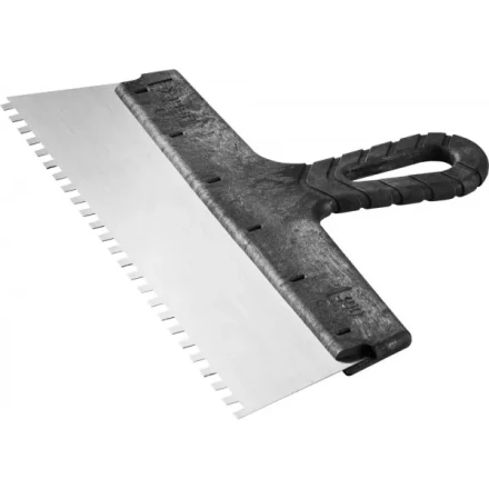 Шпатель ЗУБР &quot;СТАНДАРТ&quot; фасадный, стальное полотно, 300мм, зуб 6х6 10053-30 купить в Сургуте