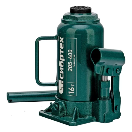 Домкрат гидравлический бутылочный Сибртех 50808, 16 т, 205-400 мм купить в Сургуте