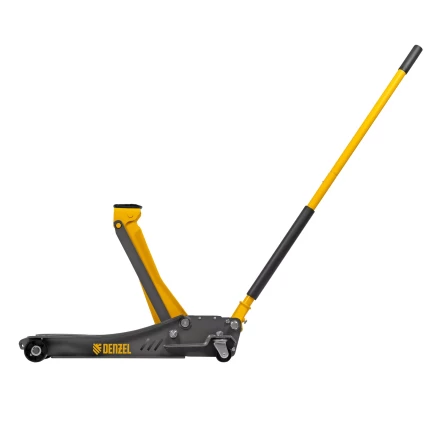 Домкрат гидравлический подкатной Denzel 51251, 3,8 т, 110-580 мм, быстрый подъем, низкий подхват, проф. купить в Сургуте