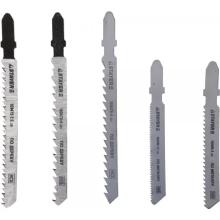 Набор STAYER &quot;STANDARD&quot; Полотна &quot;ХОББИ №2&quot; для эл. лобзика, по металлу, EU-хвост., 5шт 159489-H5_z01 купить в Сургуте