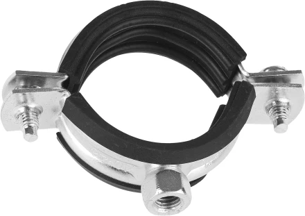 ЗУБР. Хомут трубный с гайкой, оцинкованный, 1 1/2&quot;, 80шт 37850-48-53-80 купить в Сургуте