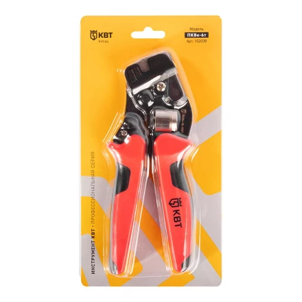 Пресс-клещи КВТ ПКВк-6т для опрессовки втулочных наконечников до 6 мм (102038) купить в Сургуте